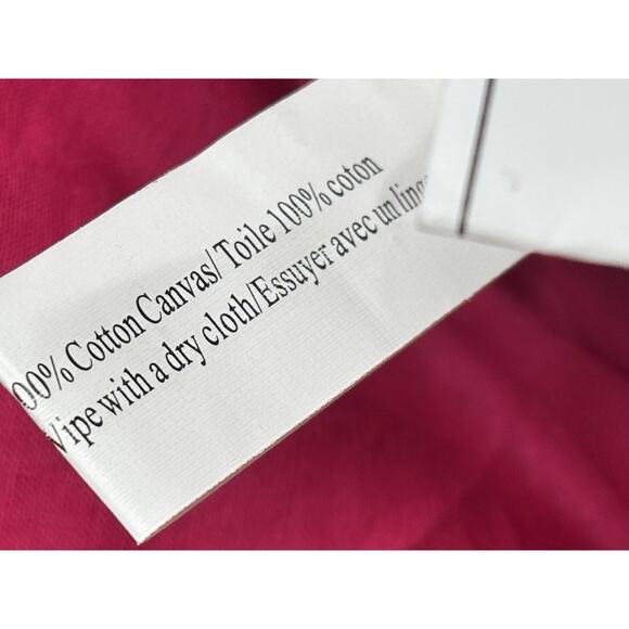 Marimekko red pink poppy floral canvas bag Breast Cancer Awareness Tote - Picture 10 of 12